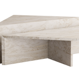 MAIE - bespoke travertine marble coffee table light