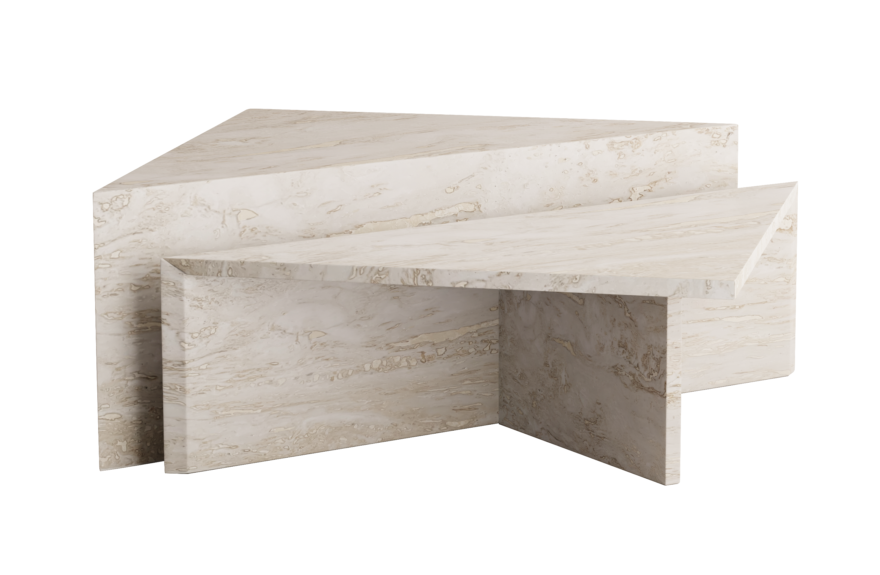 MAIE - bespoke travertine marble coffee table light