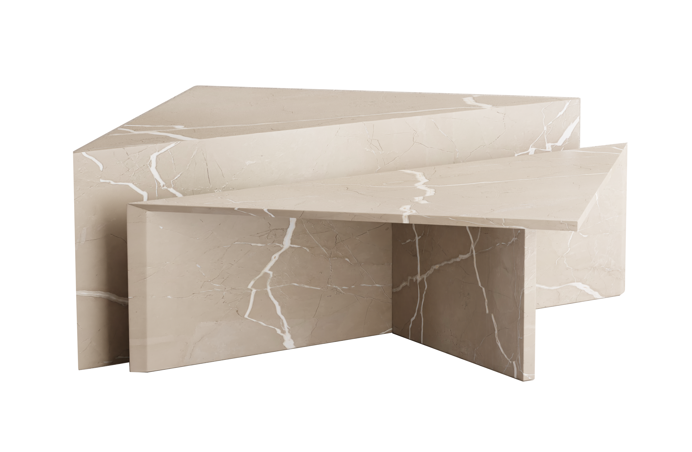 MAIE - bespoke marble coffee table beige