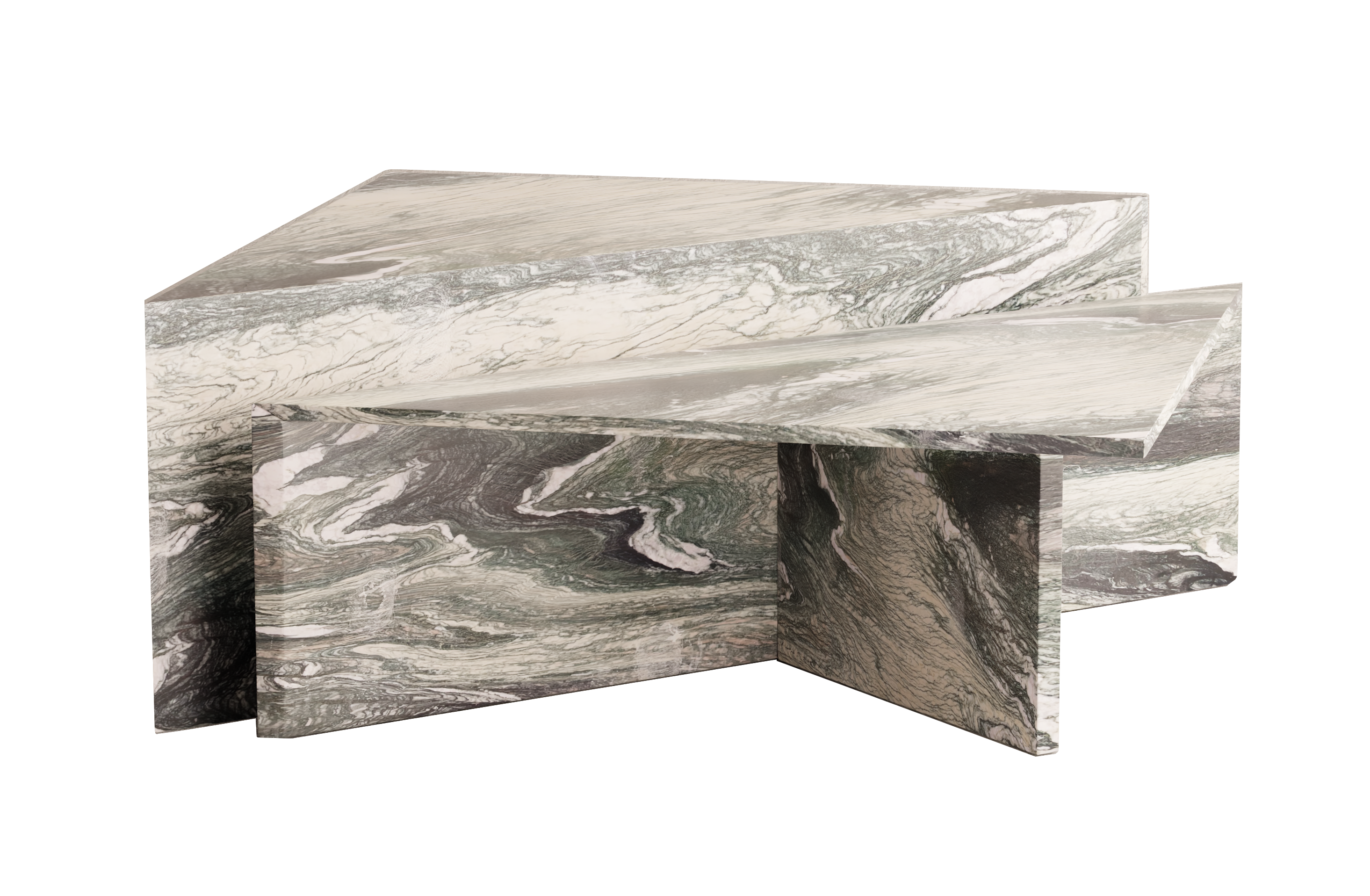 MAIE - bespoke marble coffee table green