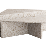 MAIE - bespoke terrazzo coffee table beige white