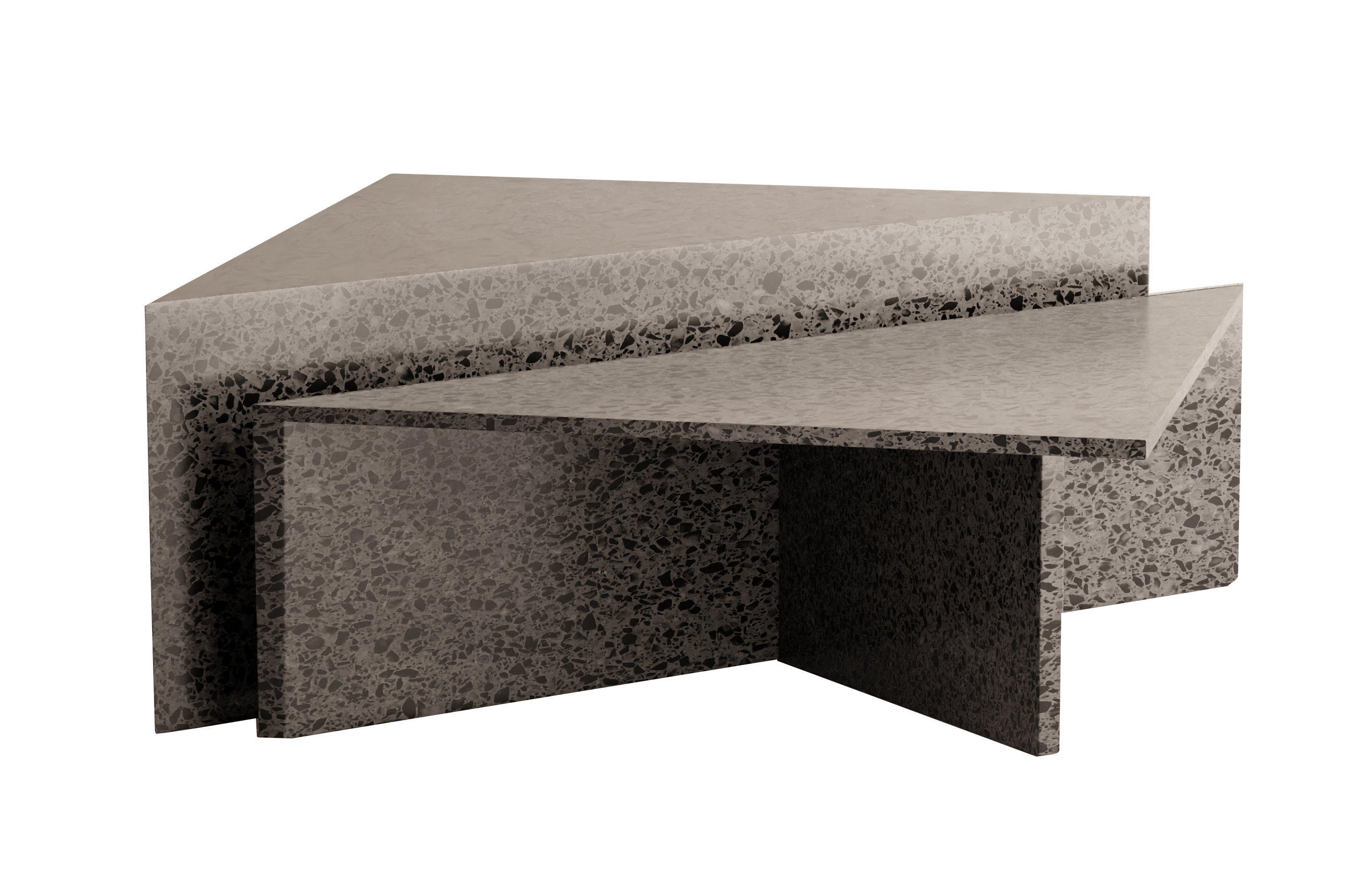 MAIE - bespoke terrazzo coffee table black