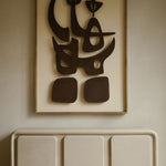 Sculptural MAIE sideboard in Clay Duvet with three rounded cabinet fronts, curved edges and a subtly grained surface.