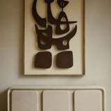Sculptural MAIE sideboard in Clay Duvet with three rounded cabinet fronts, curved edges and a subtly grained surface.